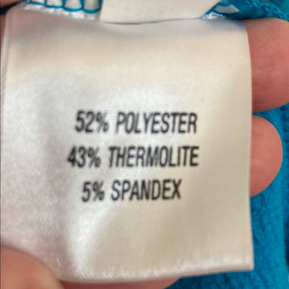 Adidas • ClimaWarm Golf  1/4 zip Aqua Color Sweater - Picture 4 of 6